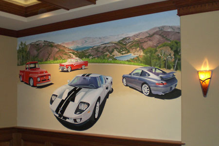 Classic Cars & Hot Rods Mural